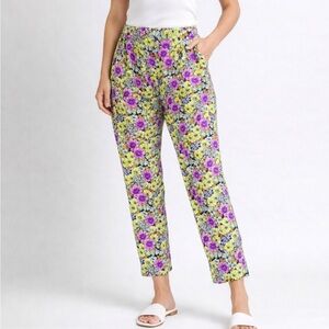Anthropologie Floral Trousers sz 2 / 4
